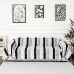 Sofa Covers for Sectional Sofa, Couch Cover for Dogs, Throw Couch Covers Loveseat Covers Futon Cover L Shaped Cover Washable Chenille Couch Protector, 71" x 102", Black Star Cluster